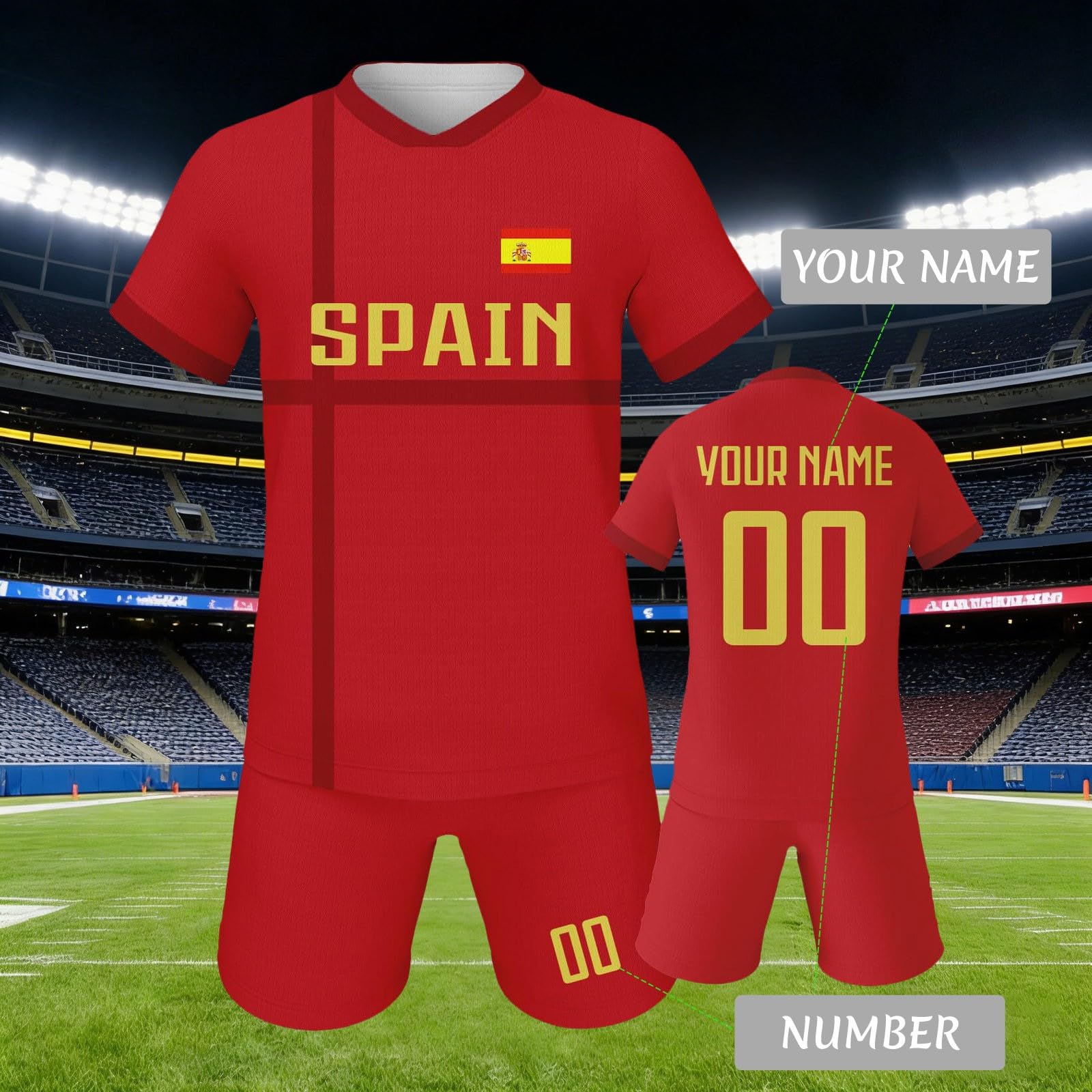 Generico Completo Bambini, Da Calcio Personalizzato Del Messico Per E Adulti, Design Moderno Ed Essenziale