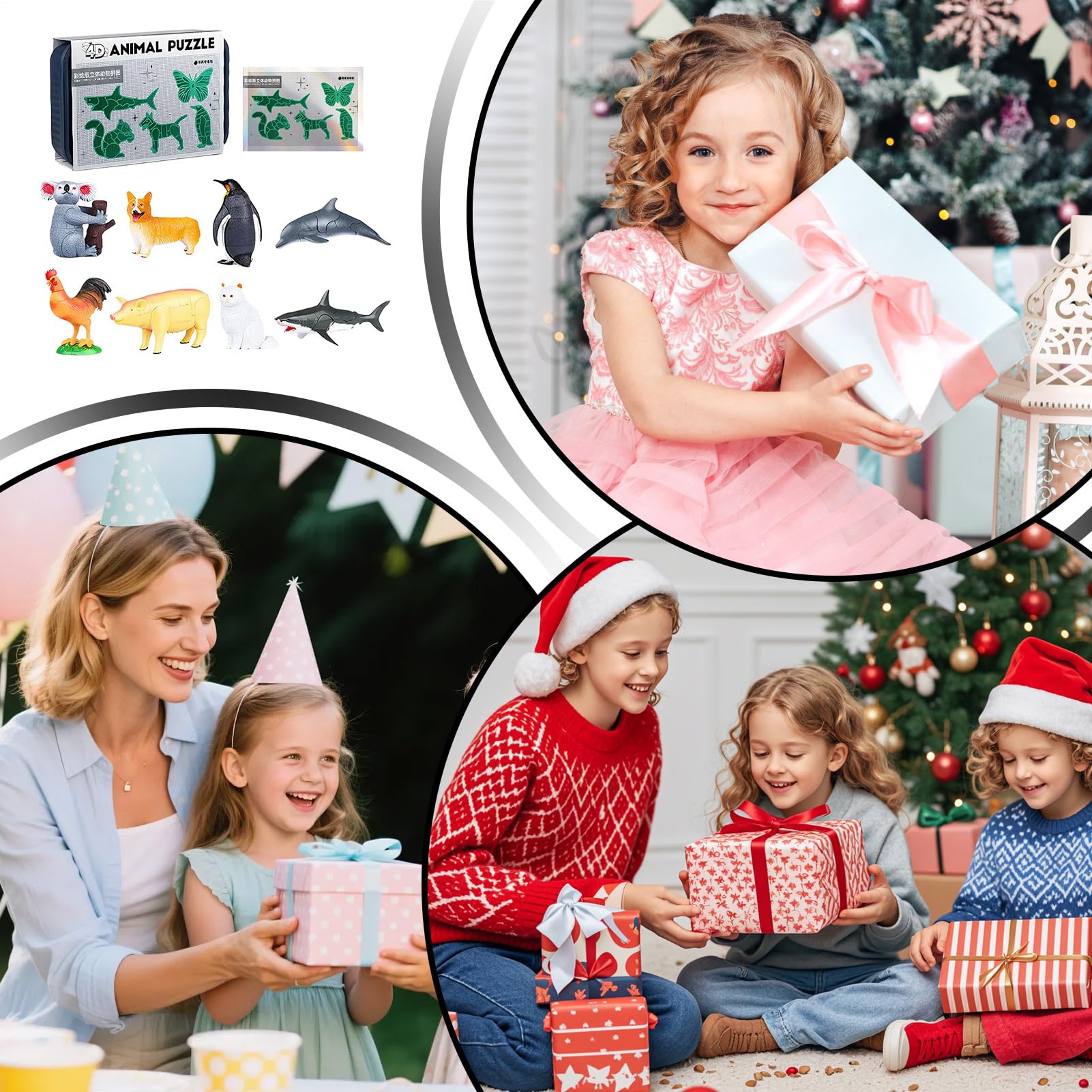 Puzzle Animali 3D Per Bambini Di Bambole Fai Da Te 3D | Puzzle Educativo Di Animali Per Ragazzi E Ragazze Natale Compleanno Classe Pasqua Viaggio Festa Premi