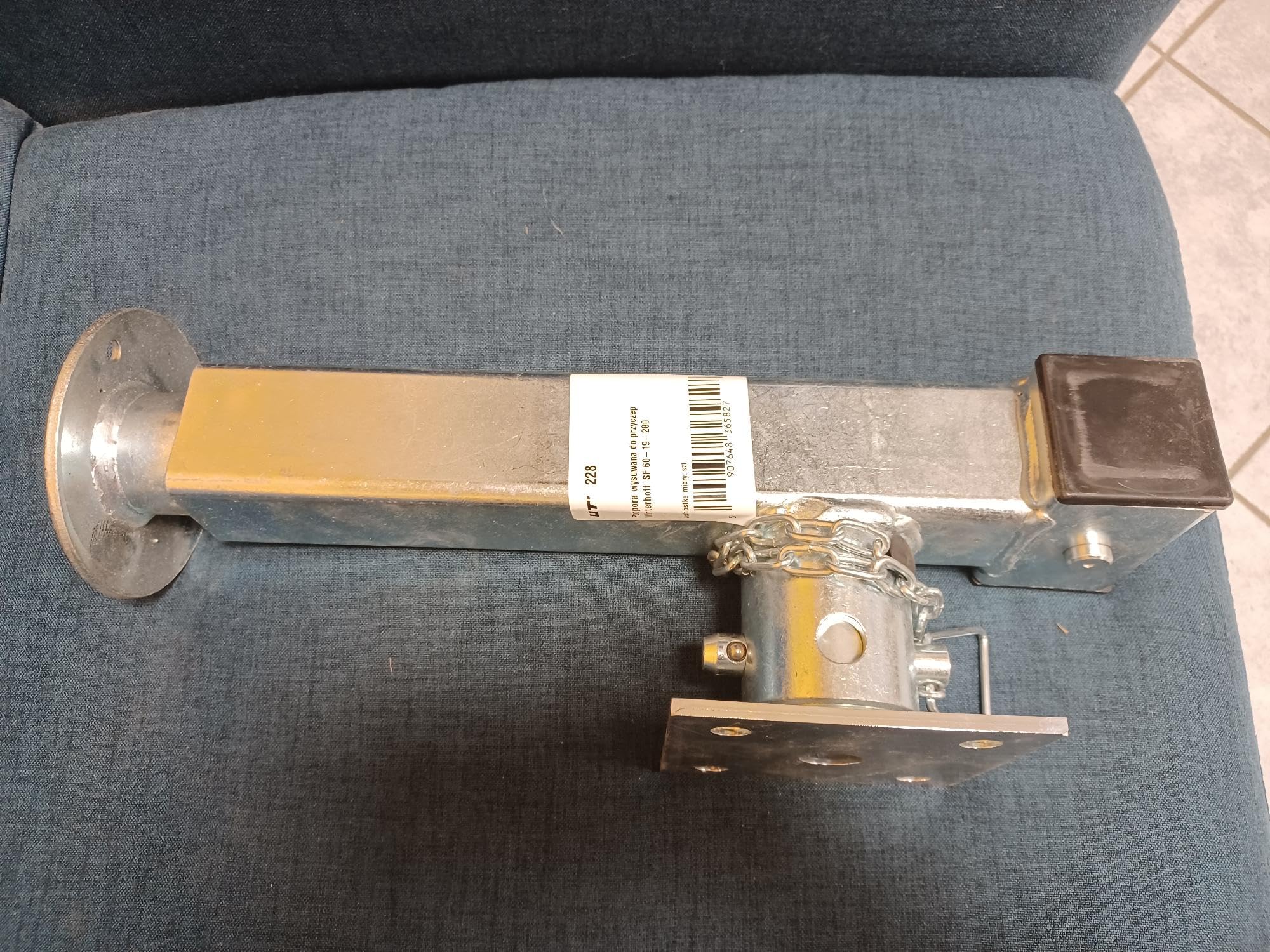 WINTERHOFF SF60-19-280 ausziehbare Kurbelstütze für Anhänger 1300 kg 415-655 mm, 48 mm Vierkantprofil, stabile Konstruktion, komfortable Höhenverstellung und sichere Positionierung