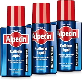 Caffeine Liquid Hair Tonic 3x 200ml | Against Thinning Hair | Natural Hair Growth for Men | Energizer for Strong Hair | Hair Care for Men Made in Germany