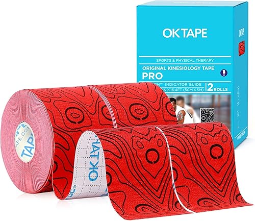 Miniatura 8 de OK TAPE PRO - Rollo de cinta de kinesiología sin cortar, cinta elástica de terapia física para aliviar el dolor, apoyo muscular, cinta cinética,