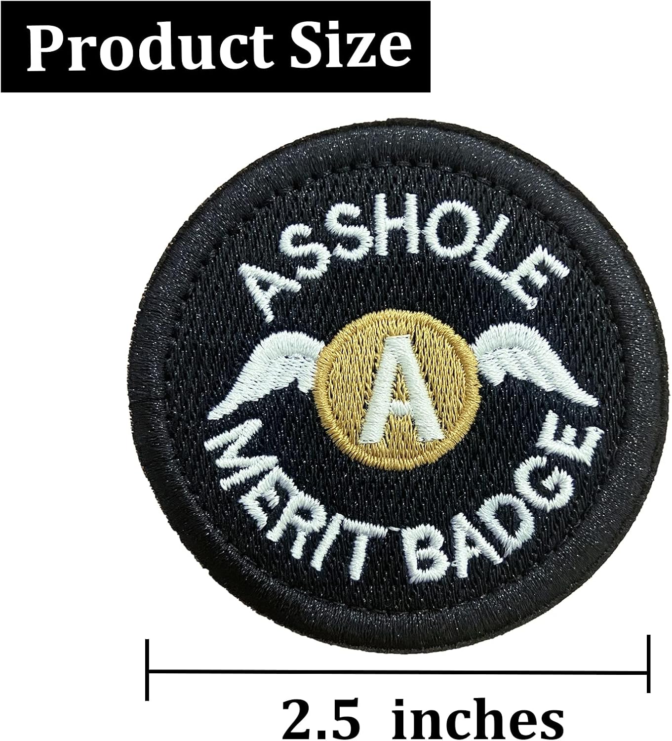 Asshole Merit Badge - Tactical Asshole Patch - Military Funny Patch image 5