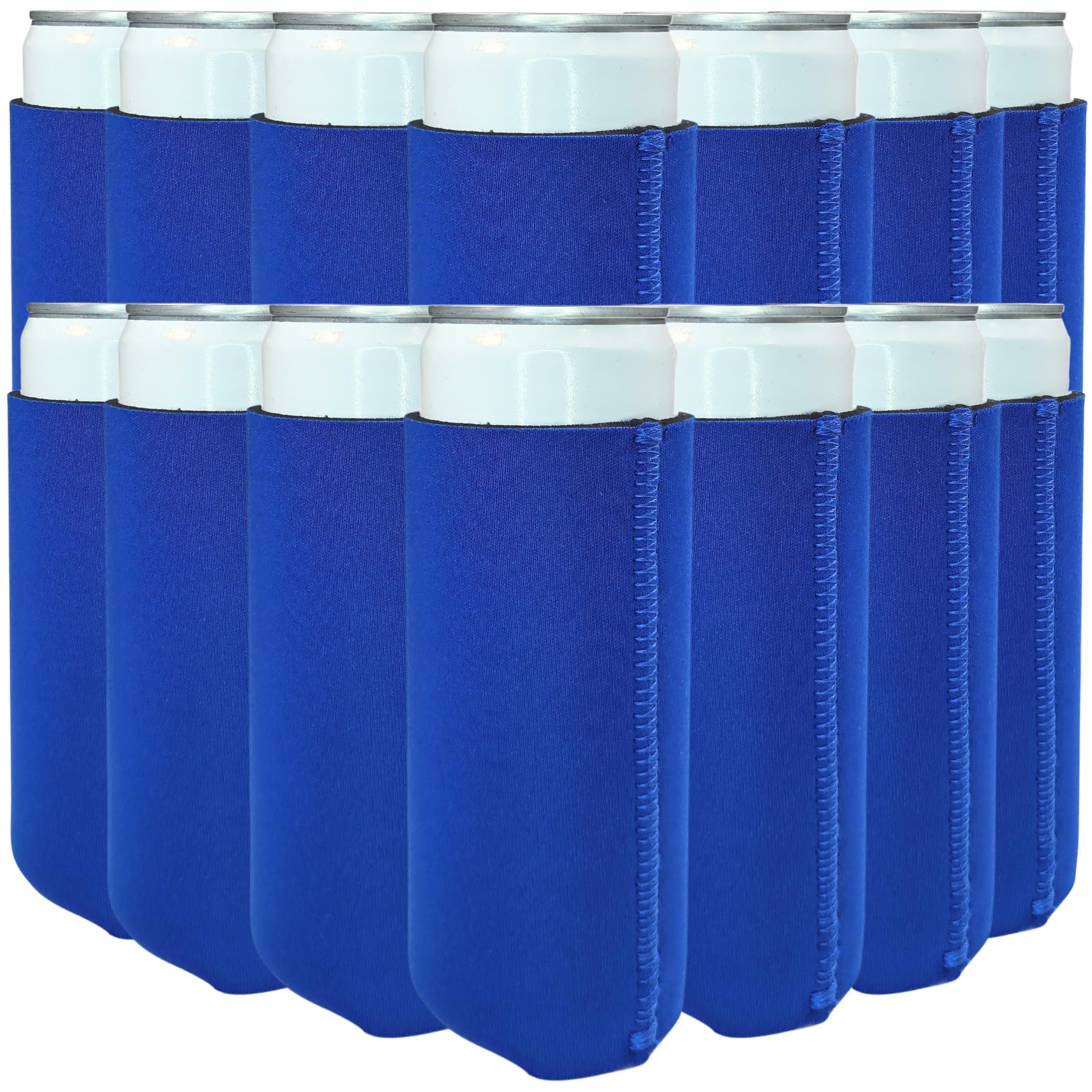 Manchons pour canettes minces TahoeBay bleu roi anti-condensation lot de 25