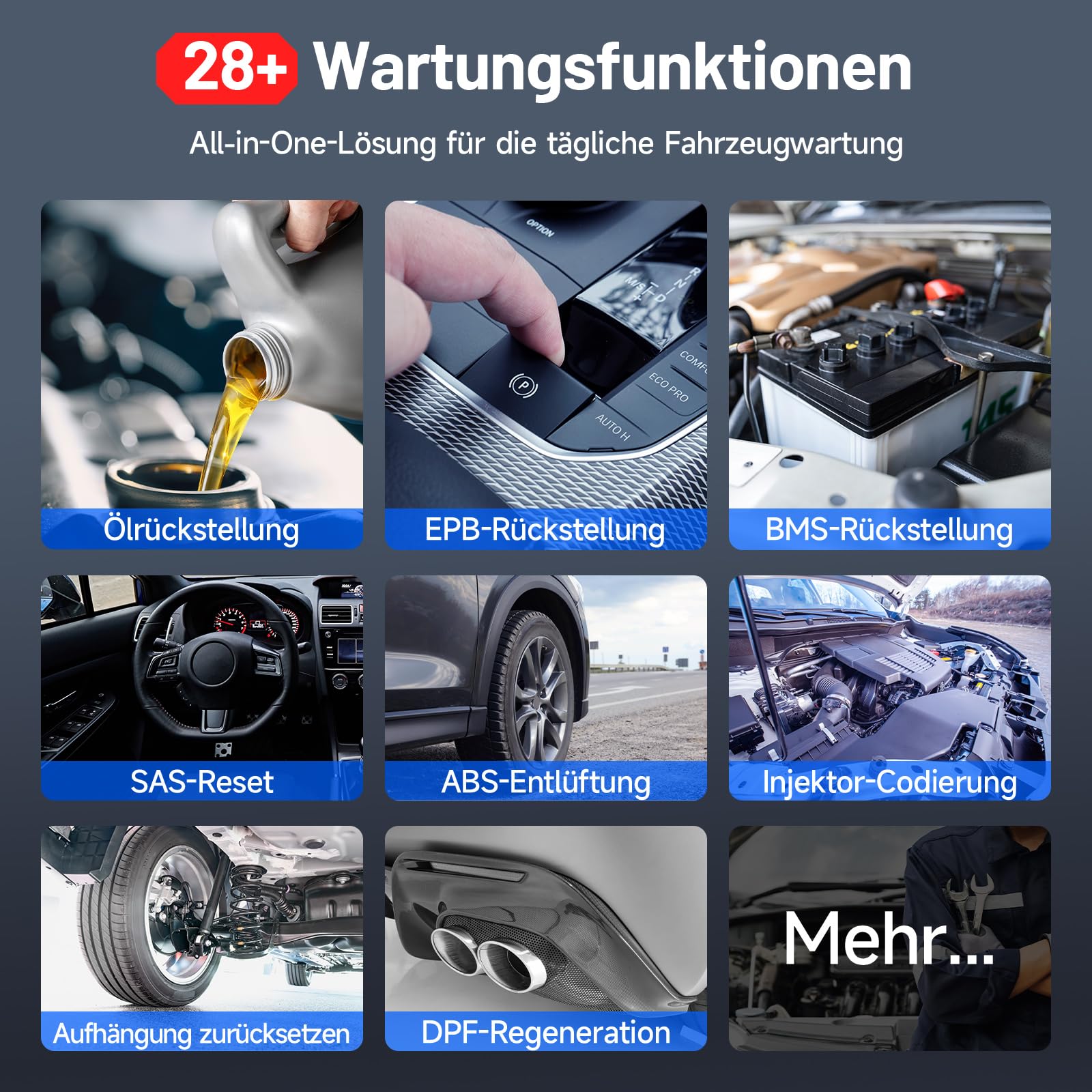 TOPDON ArtiDiag800 BT 2 OBD2 Diagnosegerät, All-System-Diagnose-Tool mit 28+ Wartungsfunktionen, FCA-Gateway-Zugang & CAN-FD-Protokoll, Active-Test, Drahtlose Bluetooth, 2 Jahre kostenlose Updates