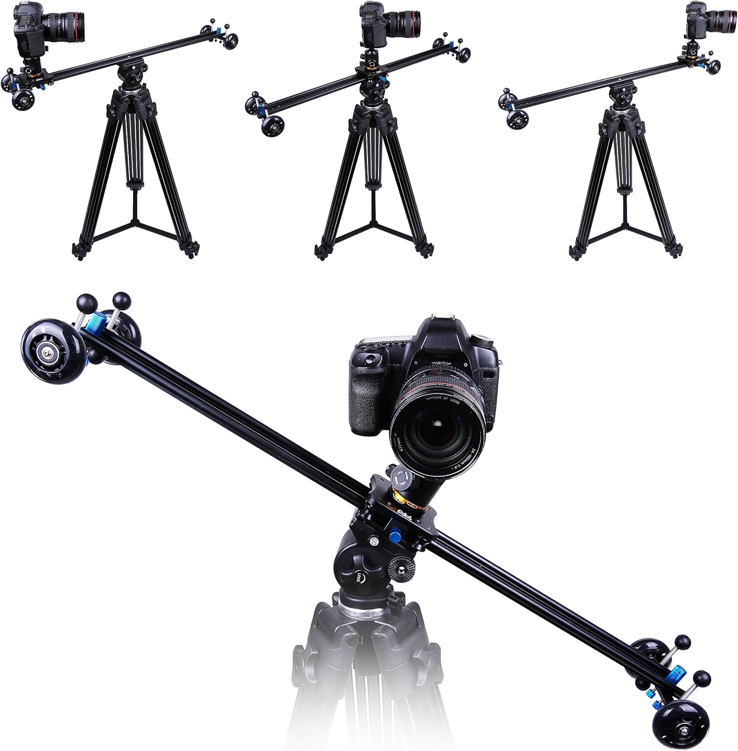 Hоttеѕt Sаlеѕ A&J ANJMVSL80 Camera Slider with Aluminum Alloy 4 Wheels Video Rail Track Slider Dolly Stabilizer for Canon Nikon Sony DSLR camera, 31.5, Black Tор Rаtеd A&J ANJMVSL80 Camera Slider with Aluminum Alloy 4 Wheels Video Rail Track Slider Dolly Stabilizer for Canon Nikon Sony DSLR camera, 31.5, Black