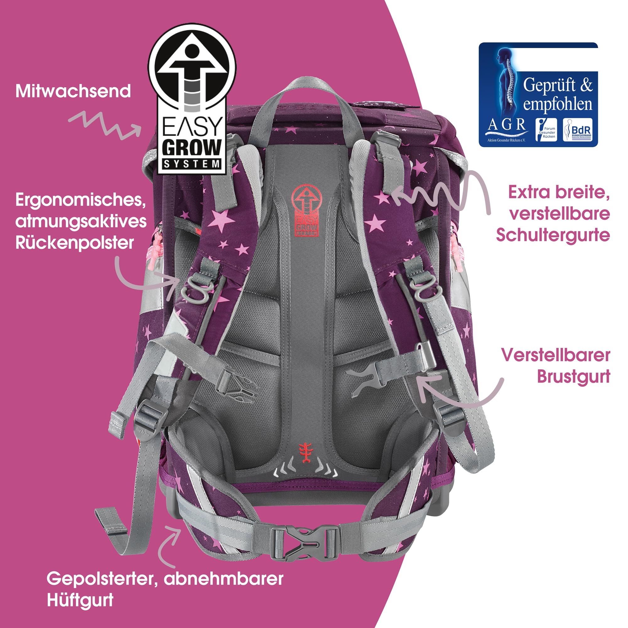 Step by Step Space Schulranzen-Set 5-teilig Unicorn Nuala