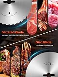 FOHERE Electric Kebab Slicer, 80W Shawarma Slicer with 2 Blades, 0-8mm Thickness Adjustable Blade Machine, for Turkish Kebab and Lamb, Restaurant, Snack-Bar - 3