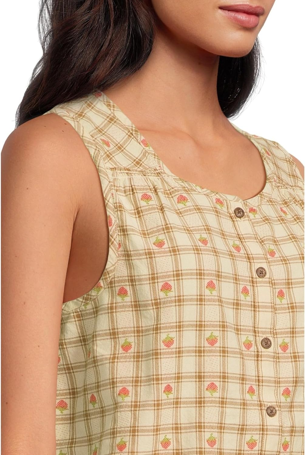 Toad&Co Womens Manzana Button Front Tank - Image 4