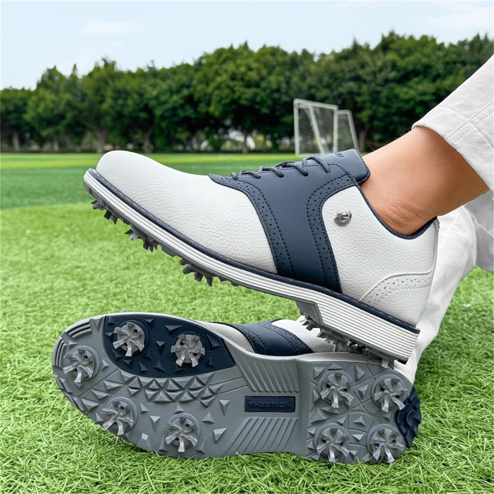 Herren-Golfschuhe, Schnürschuhe, elegant, lässig, Übergröße, Anzugschuhe