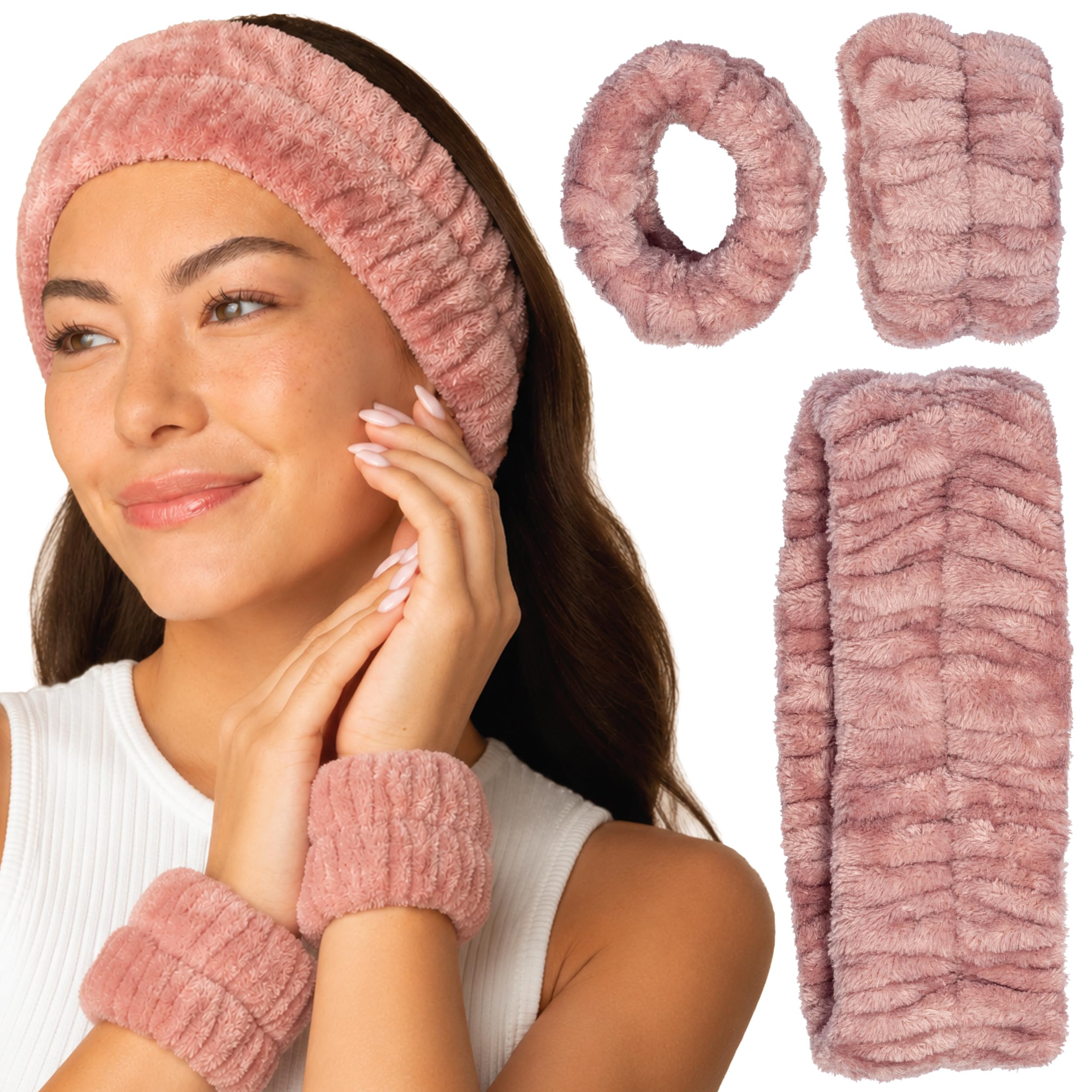 Kitsch Spa Headband and Wrist Bands For Washing Face