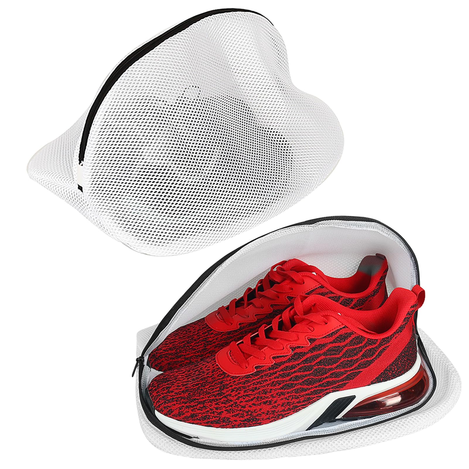 Vivifying Shoe Washing Machine Bag, Set of 2 Durable Mesh Laundry Bag with Zipper for Sneakers, Running Shoes, Sock, Bras and Toys