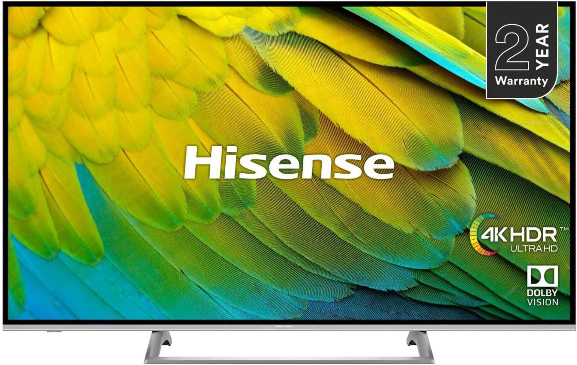HISENSE H50U7BUK 50-Inch 4K UHD HDR Smart ULED TV with Freeview Play (2019), Operating System VIDAA