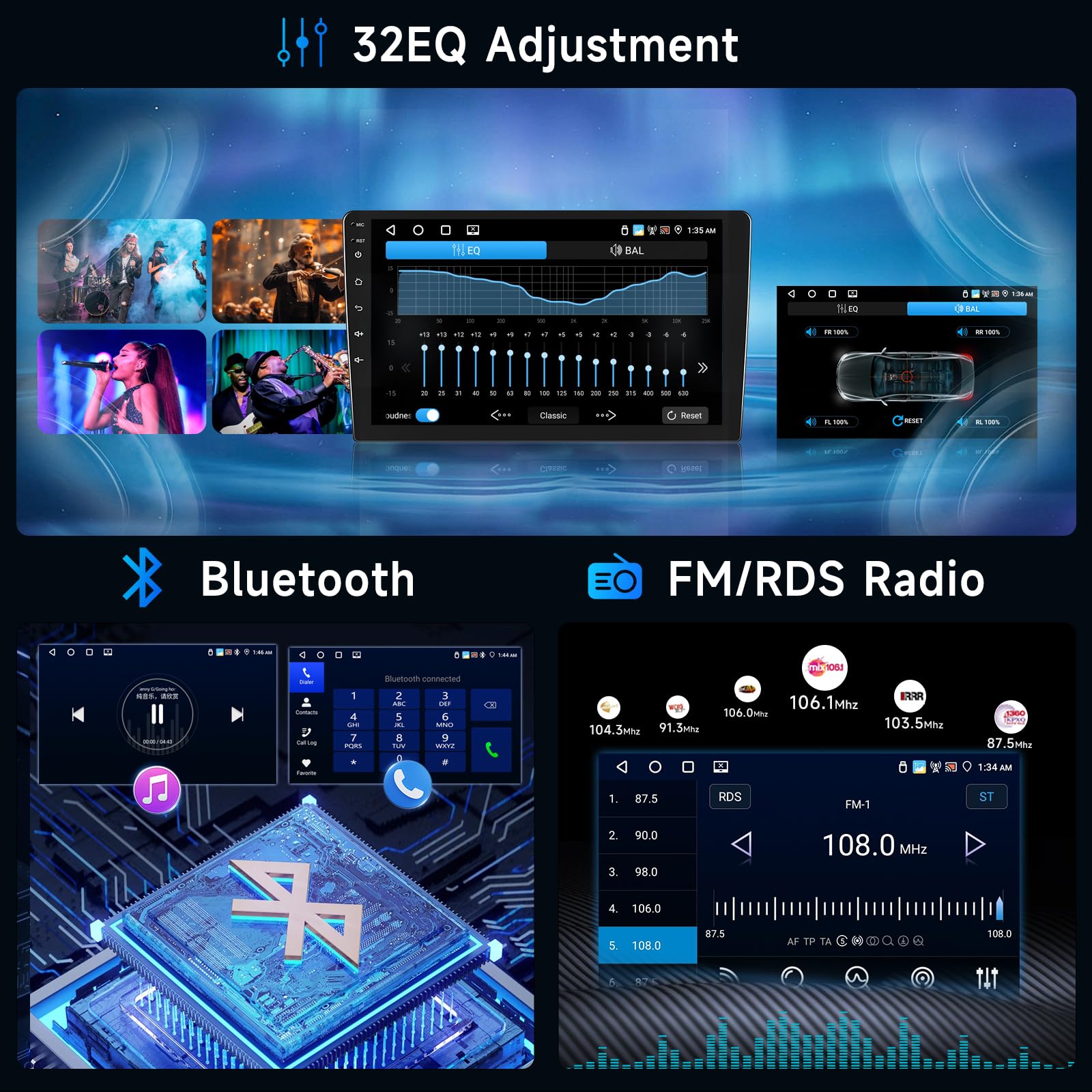 2003 Honda Accord Radio 4G 64G Car Radio For Honda CRV 2002 2003 2004 2005 2006, Support Wireless Carplay&Android Auto, Bluetooth/Voice Control/GPS/ WiFi/Back-up Camera/SWC/FM, 9 Inch IPS Touch Screen For Honda CRV Honda