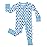Little Sleepies Pajamas for Baby Boys & Girls, Viscose from Bamboo Baby Pajamas, Snug Sleeper, Toddler PJs, 2-Way Zipper, Blue Rainbows, Preemie