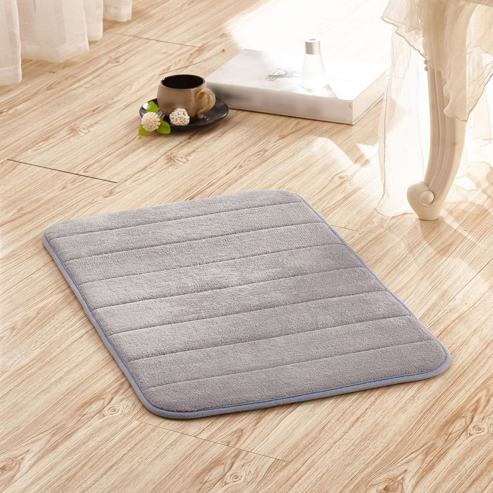 Bathroom Bath Rug Mat Comfortable Soft Water Absorbent Non Slip Washable Shower Mat Washable Chenille Bath Rugs fit