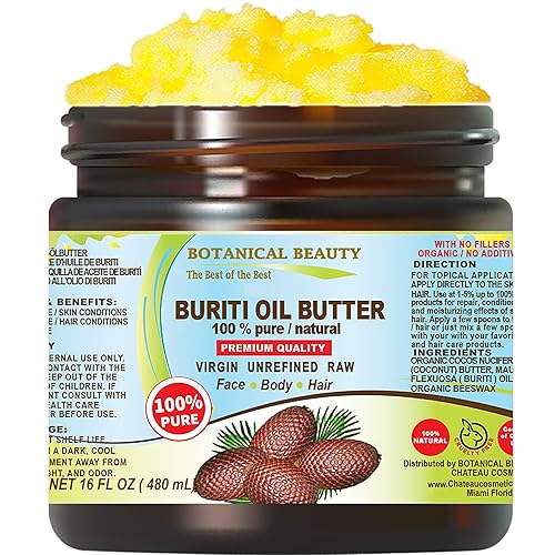 Miniatura 9 de Botanical Beauty MANTECA DE ACEITE DE FRUTA BURITI Ecológico Pure Natural Virgen Sin refinar RAW 8 Fl. Oz.- 8.1 fl oz para CARA, PIEL, CUERPO,