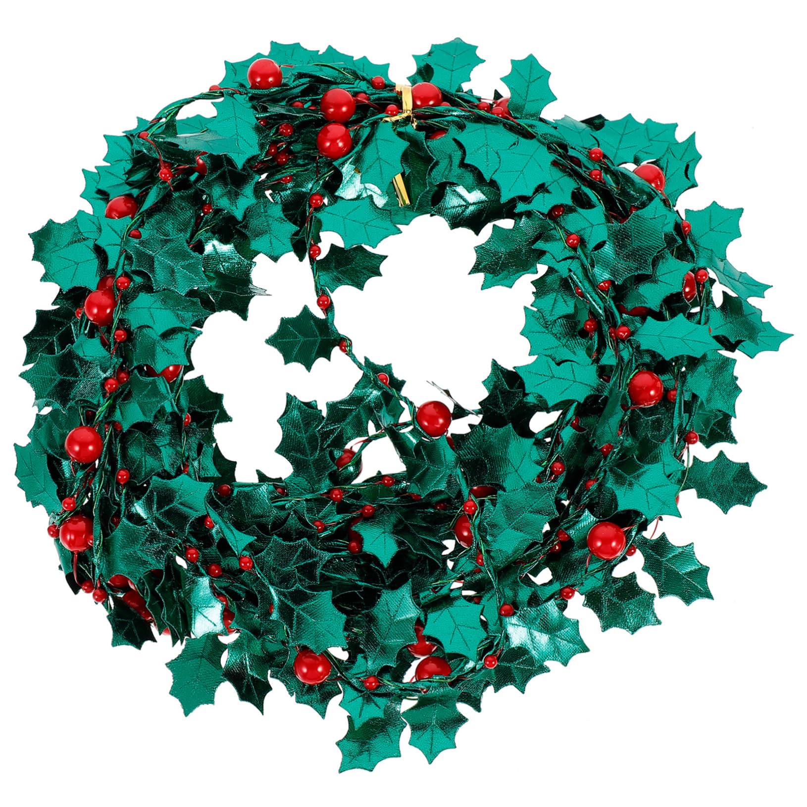 Cabilock Christmas Tree Tinsel Garland Green Leaf Decorations 5m Roll Christmas Tinsel DIY Craft