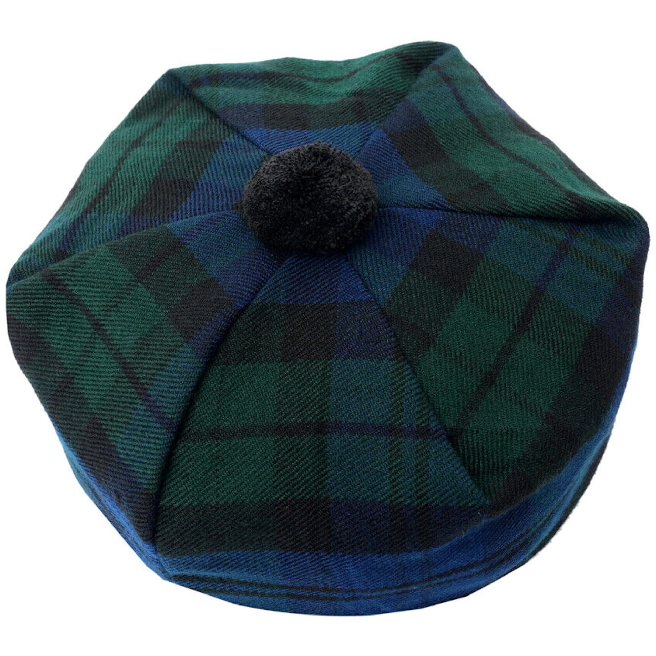 Scottish Tammy Hat - Traditional Kilt Tam o' Shatner Wool Blend with Pompom - Assorted Tartans