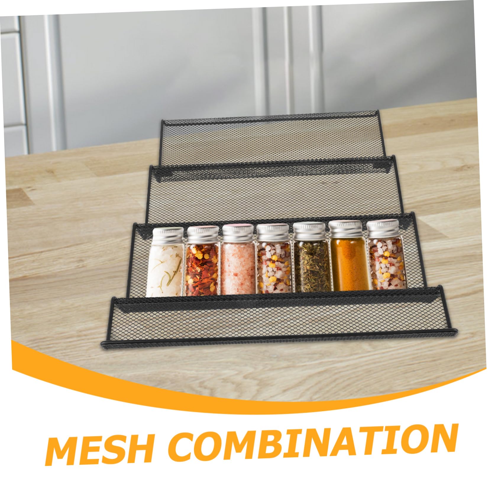 TOPBATHY Plateau À Épices Réutilisable Dans Le Tiroir Support À Épices Conception En Maille Ventilée Facile À Nettoyer Maintient La Fraîcheur
