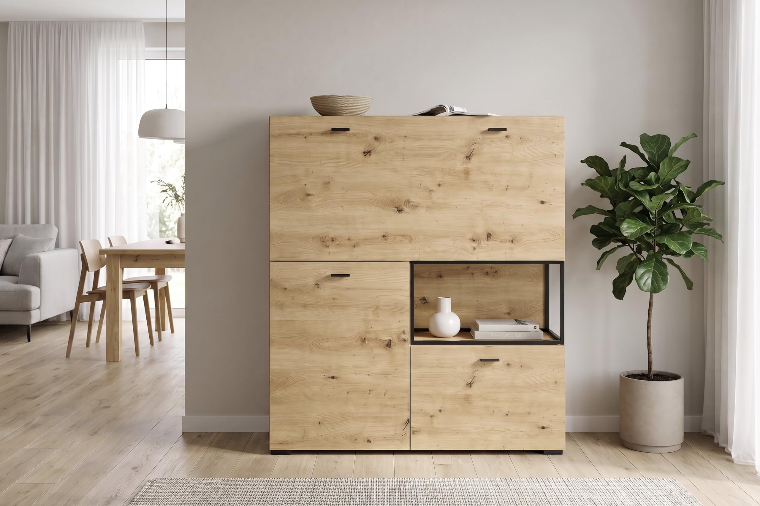 byLIVING Sekretär Frame, klappbarer Schreibtisch, Artisan Eiche-Optik