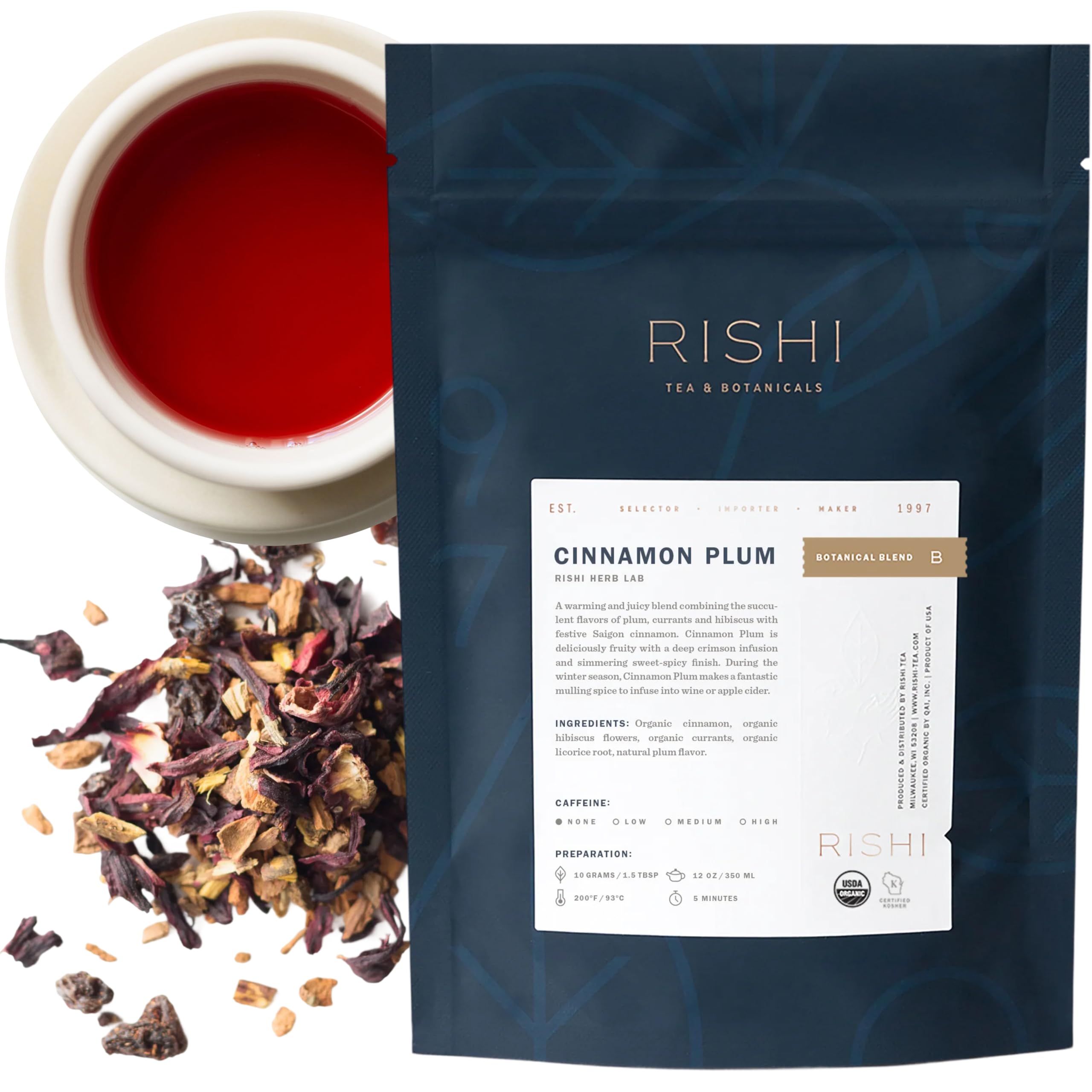 チムチム　0527 Amazon.com : Rishi Tea Cinnamon Plum Herbal Tea - Organic
