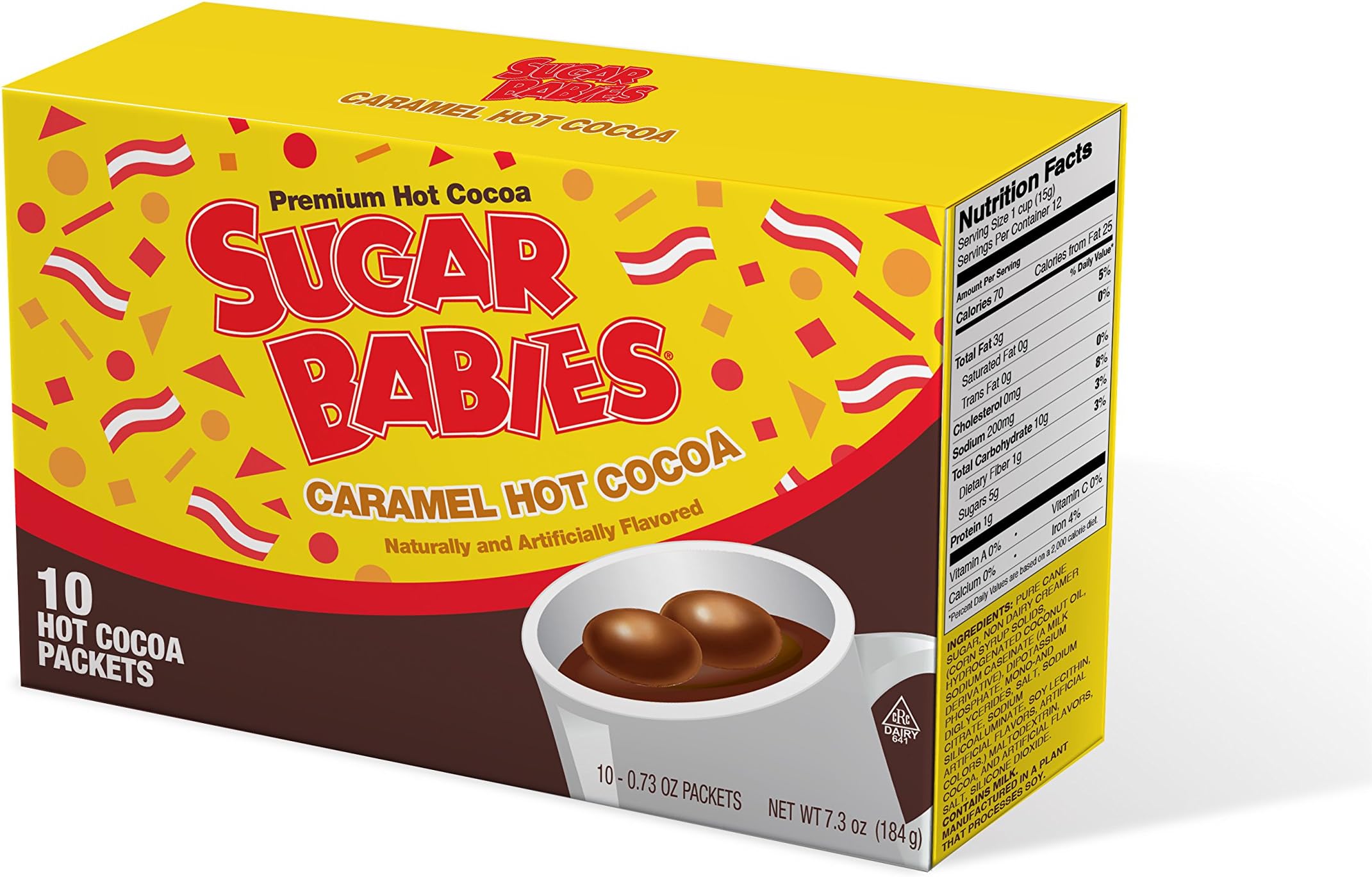 Sugar Babies Hot Cocoa Packets, 10 Count, Chocolate , 7.3 oz (Pack of 6)