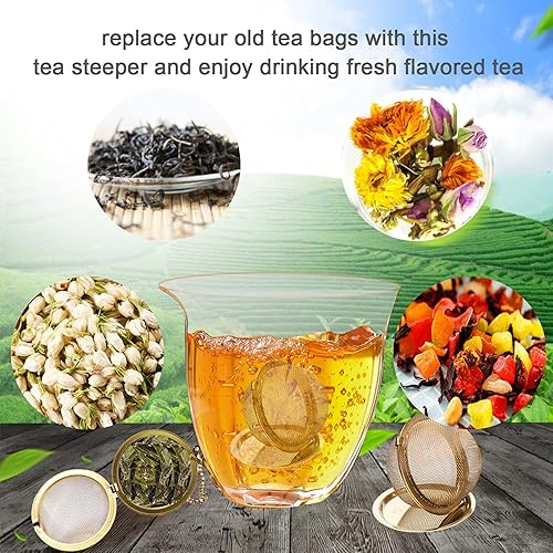 Miniatura 3 de Infusor de té – Bola de té de malla de acero inoxidable, infusores de té premium para té suelto, filtro de té, filtro de té, difusor de intervalos