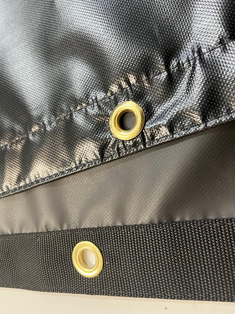 Tarp, Heavy Duty, Black 3' X 6' Feet Waterproof, 18 Oz. Vinyl w/ Reinforced Edges (3' X 6' Feet, Black)