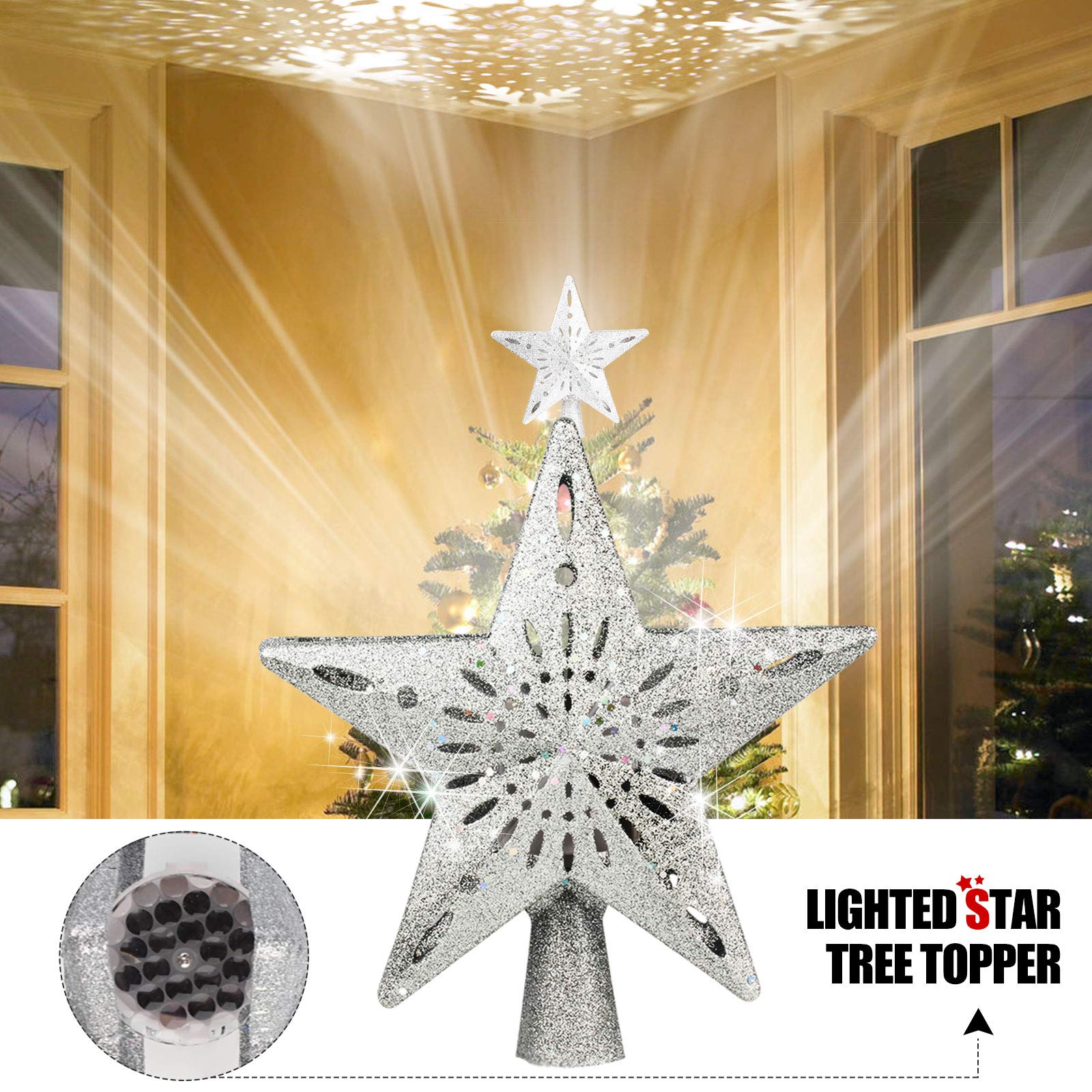 Tree Topper Blue And Silver Avoalre Christmas Tree Topper