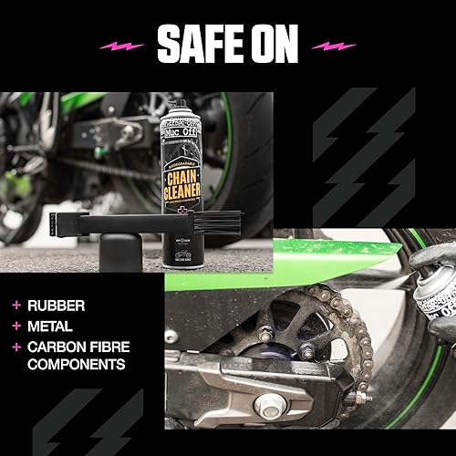 Vista 5 de Muc-Off Limpiador de cadena de motocicleta, 16.9 onzas líquidas - Spray de cadena y desengrasante para limpieza - para dentro y fuera de carretera