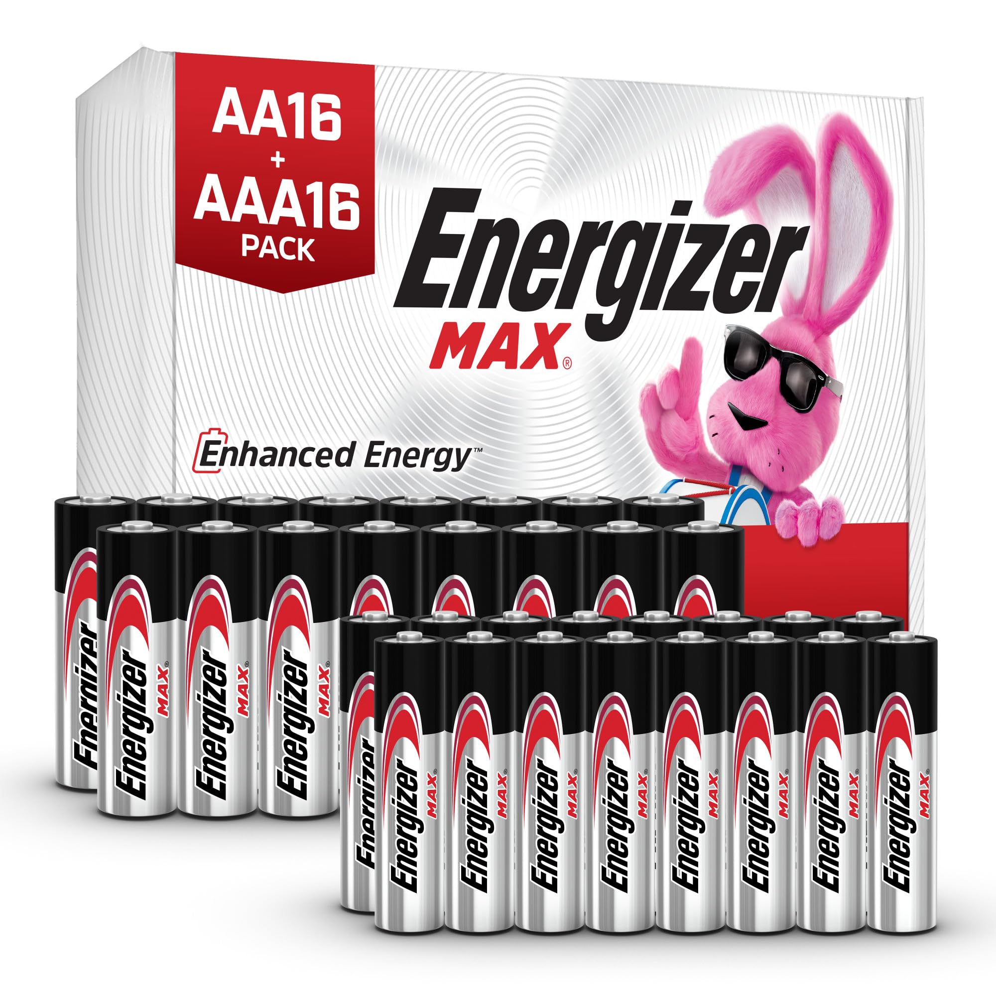 AA and AAA Batteries by Energizer – 32 Count (Pack of 1)