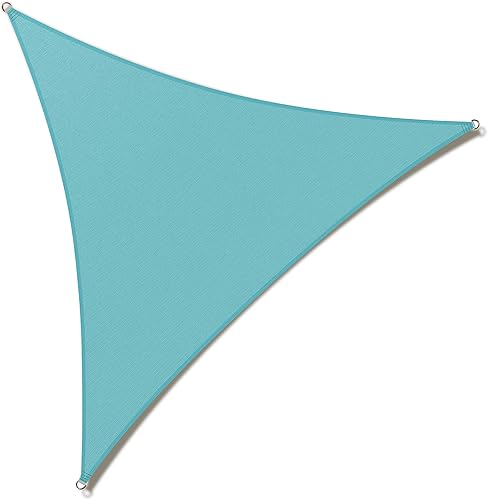 Miniatura 6 de ShadeMart SMTAPRT20 - Toldo tipo vela triangular derecho turquesa de 12 x 12 x 17 pies, pantalla de tela de tela permeable al agua y bloqueo UV,