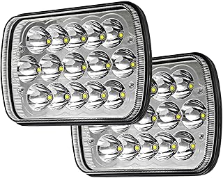 7x6 Led Headlights Dot Approved, 2pcs 5" x 7" Led Headlights for Trucks H6054 Rectangle Hi/Lo Headlights Chevy Sealed Beam H4 9003 Plug 6054 H5054 for Jeep Wrangler YJ XJ Cherokee Blazer Express Van