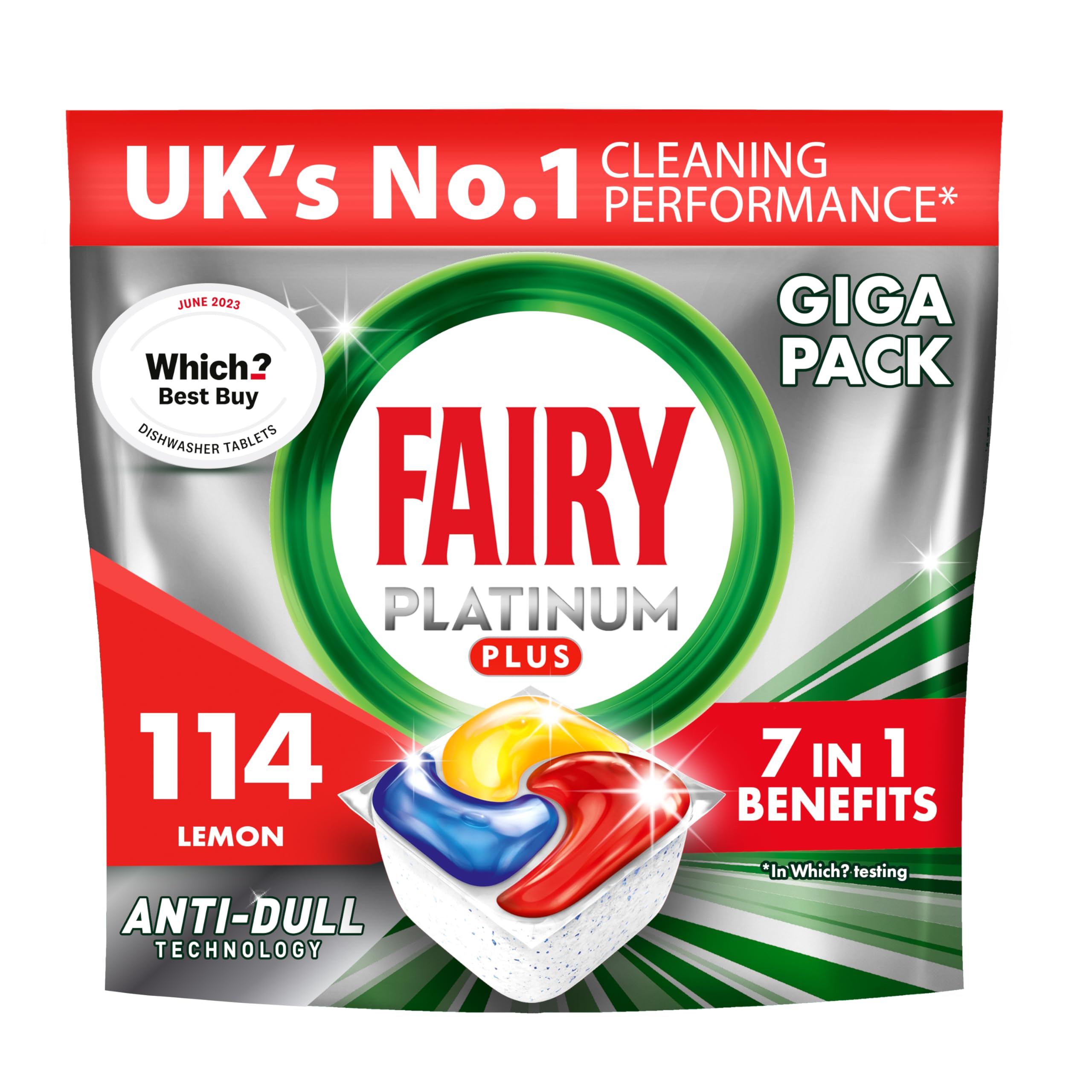 FairyPlatinum+ Complete Dishwasher Tablets 114ct, Fairy Dishwasher Tablets Platinum Plus, Dishwasher Tablets Bulk