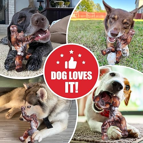 Miniatura 4 de Juguetes para perros para masticadores agresivos, juguetes indestructibles para perros, juguetes para perros grandes, huesos de perro casi