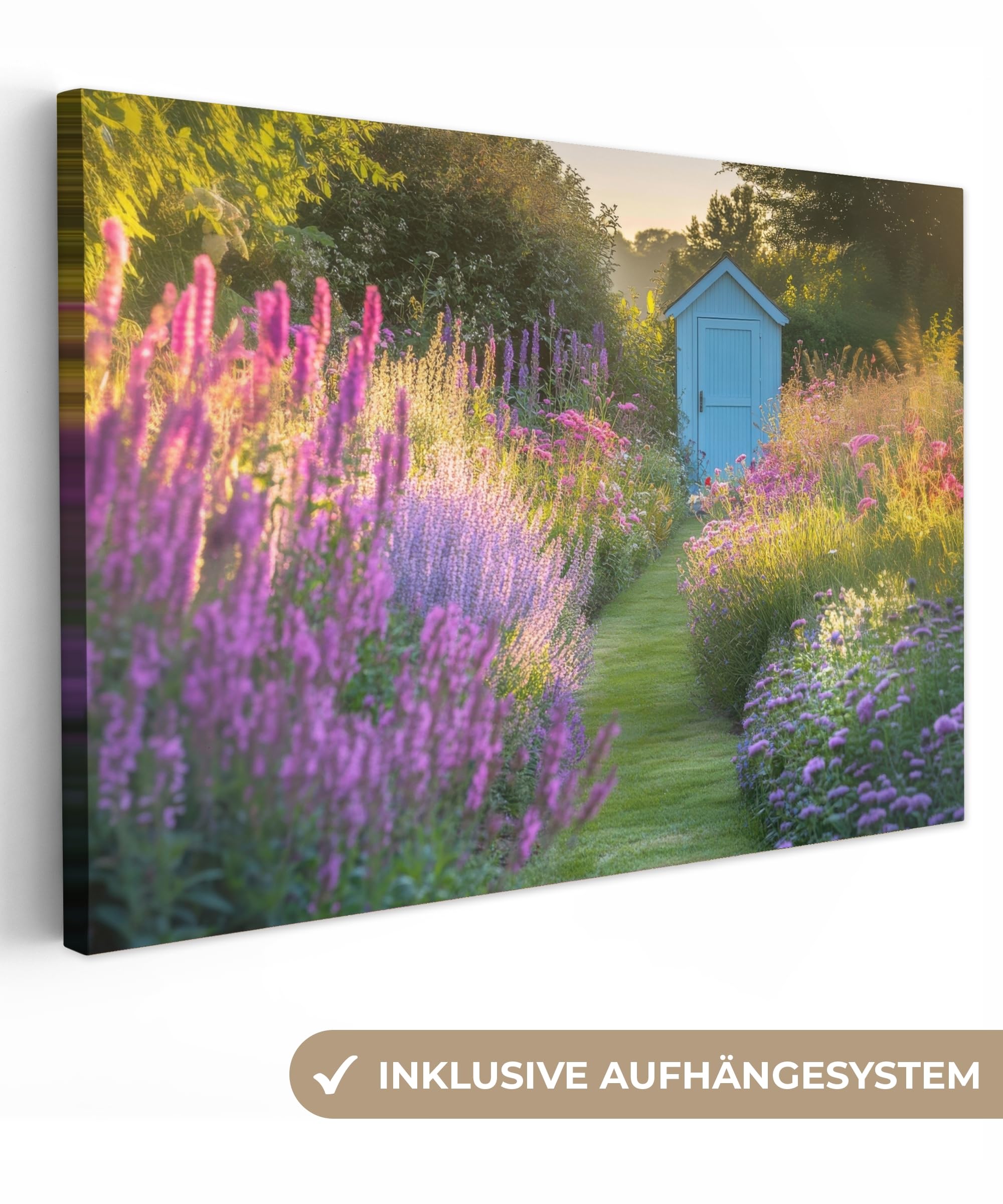 Gartenposter Outdoor Wandbild Garten Deko Leinwand Gartendeko