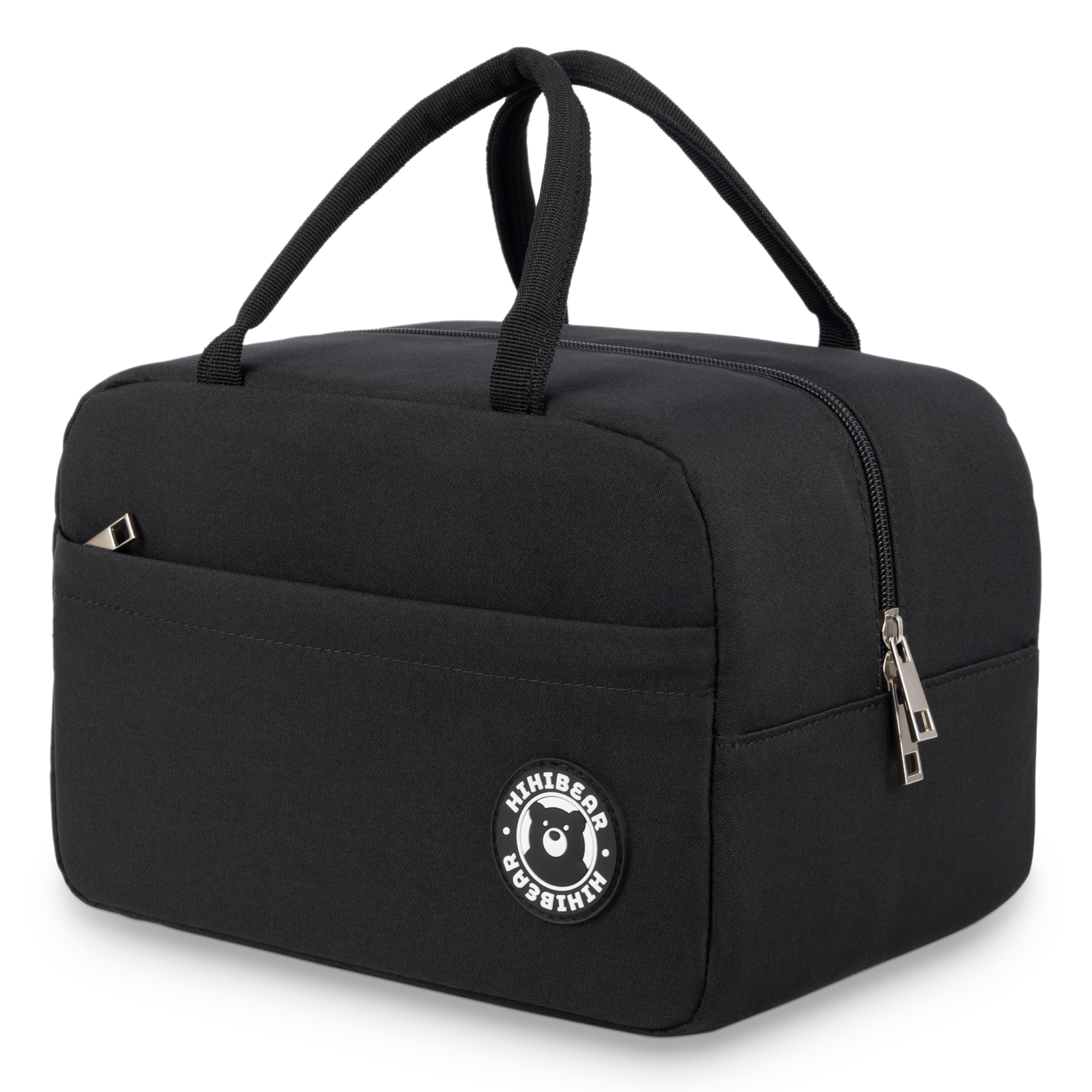 Borsa Termica Porta PC e Pranzo Isoterma in Pelle PU - Impermeabile Tote per Università, Ufficio, Shopper - Nero, 16,69 Pollici