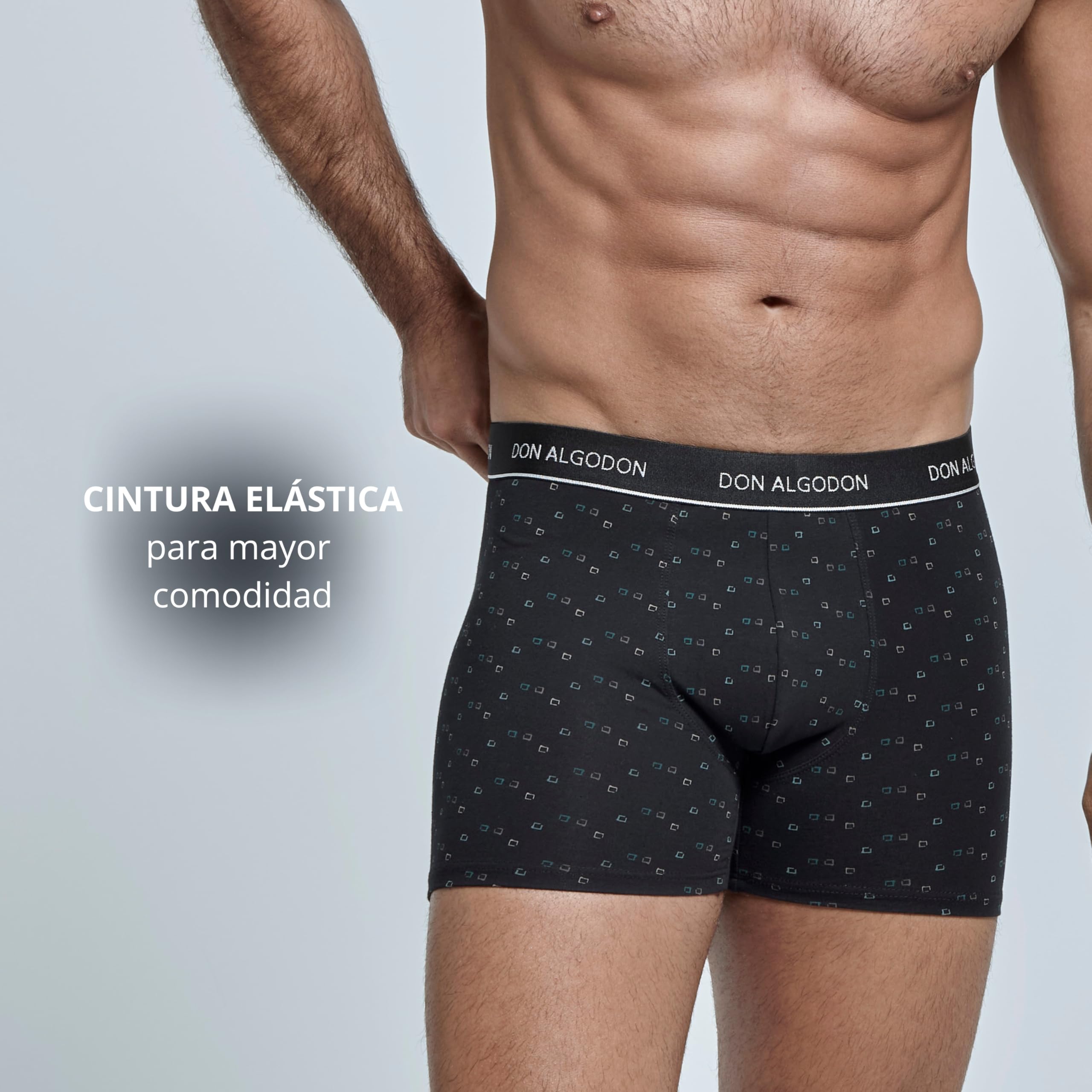 DON ALGODON Pack 12 Bóxers Hombre Algodón - Calzoncillos Boxer Suaves y Transpirables - Multipack Ahorro Anti-Rozaduras