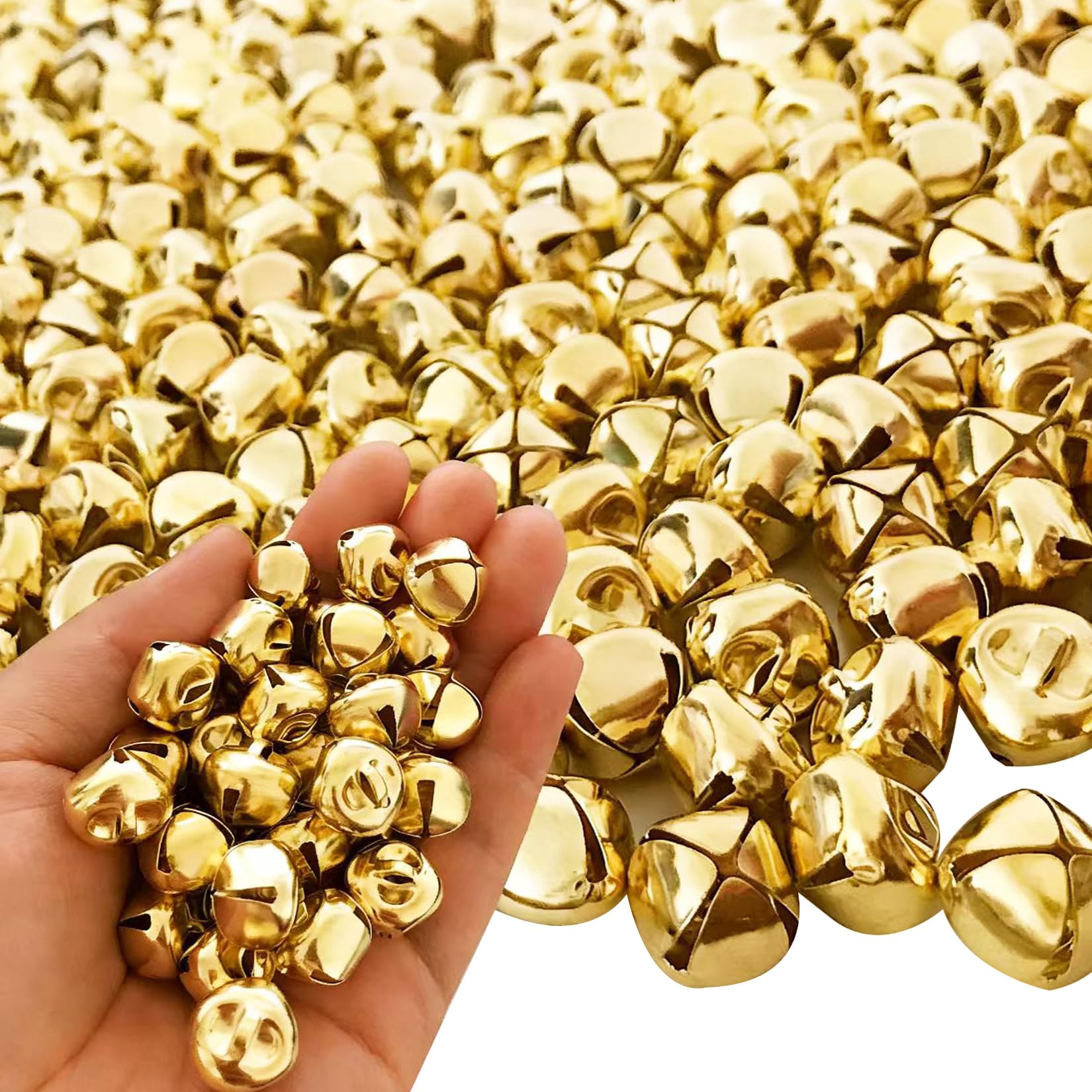 Luckkyme Jingle Bells, 300 Pieces 1/2 Inch Craft Bells, DIY Craft
