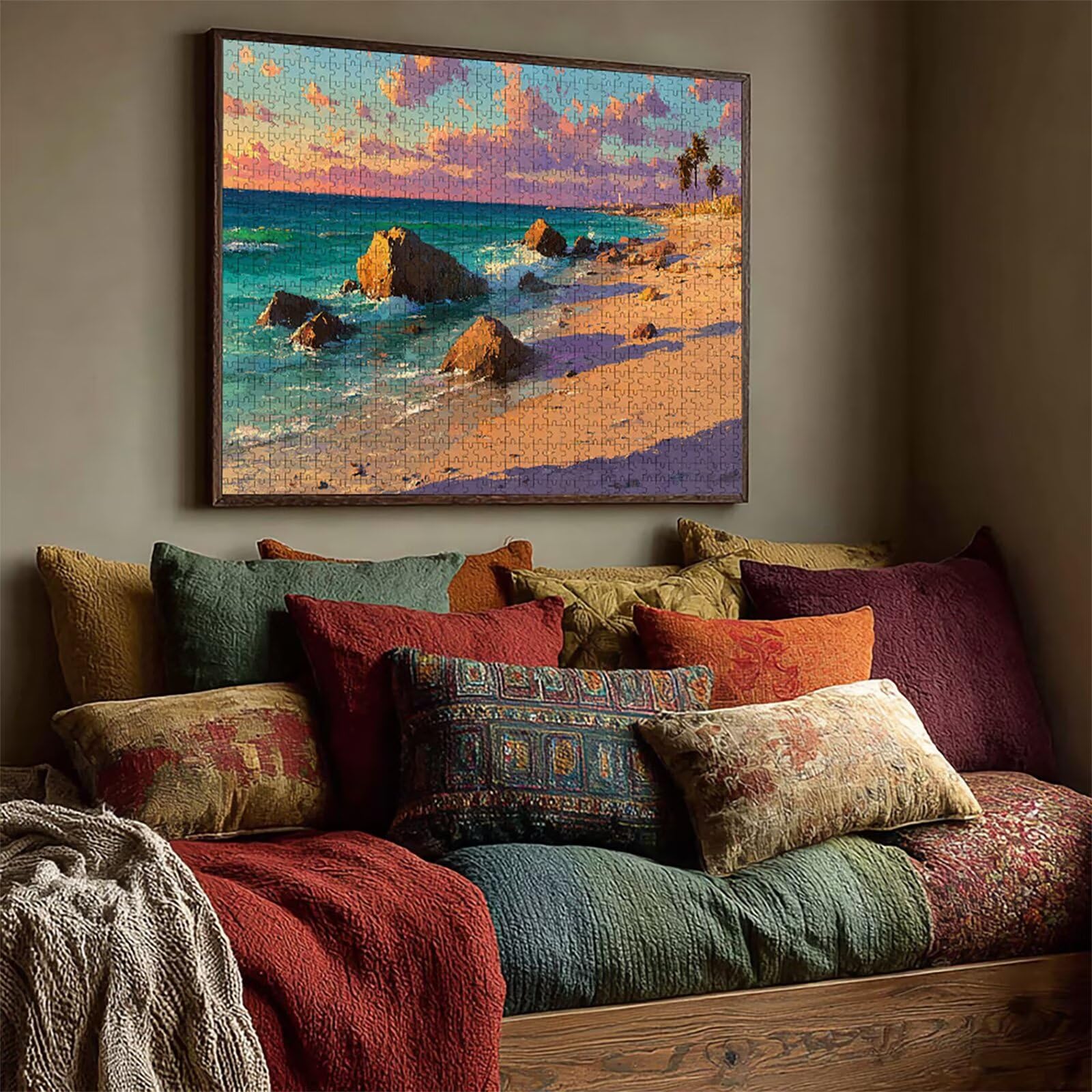 Vista Al Mar Puzzle Madera, Sunset Puzzle 2000 Piezas Adultos con Compact Box 99x70cm, Rompecabezas Desafiante, DIY Juegos de Rompecabezas Creativos para Hombres Mujeres, Decoración Verano, 0-5964