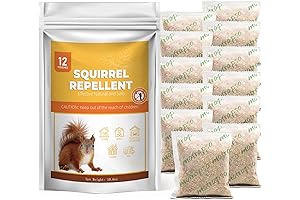 12 Pack Squirrel Repellent Outdoor, Squirrel Deterrent for Outside Garden/Car/House