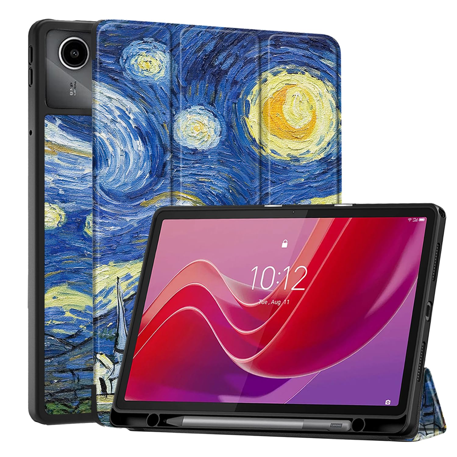 Custodia Ibrida Premium Per Lenovo Tab M11 11'' (TB330FU) – Rigida Con Portapenne E Retro Trasparente – Colore Blu Cielo - 2
