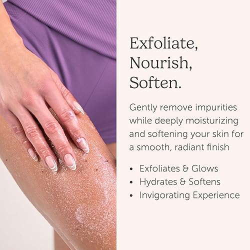 Miniatura 9 de Exfoliante corporal de azúcar, exfoliante corporal con manteca de karité hidratante y aceite de coco, sin parabenos, sin SLS, cuidado de la piel sin