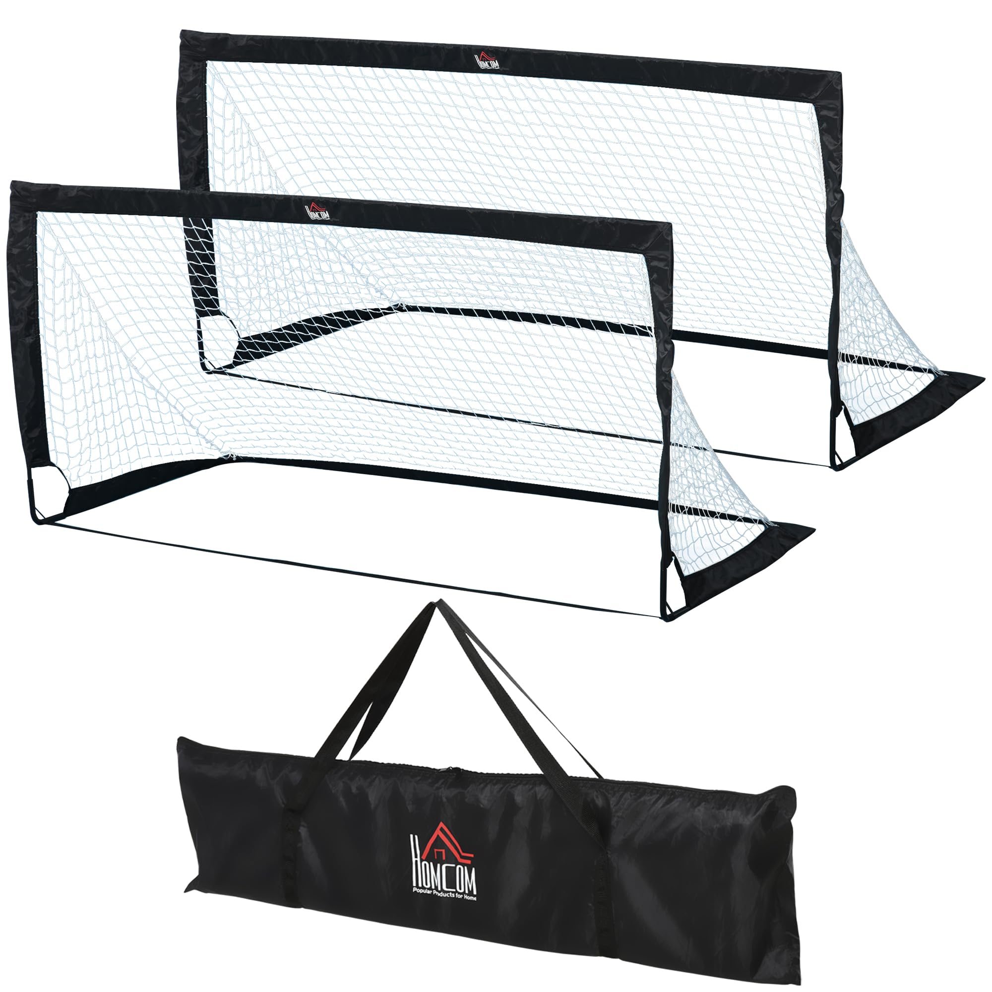 Homcom Black Football Goal Weather Resistant 6 X 3