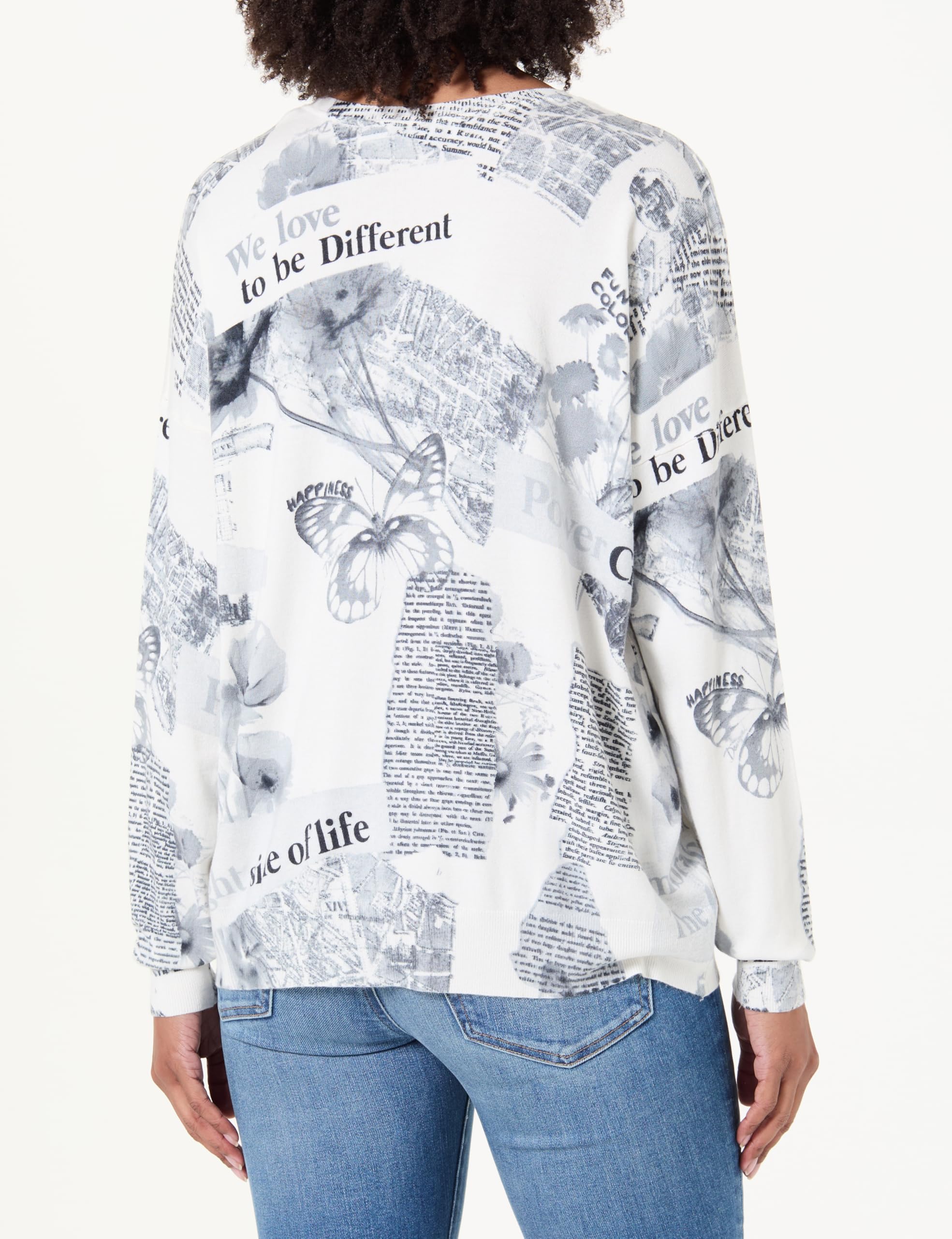 Desigual Jersey de Punto Plano para Mujer Sudadera Mujer
