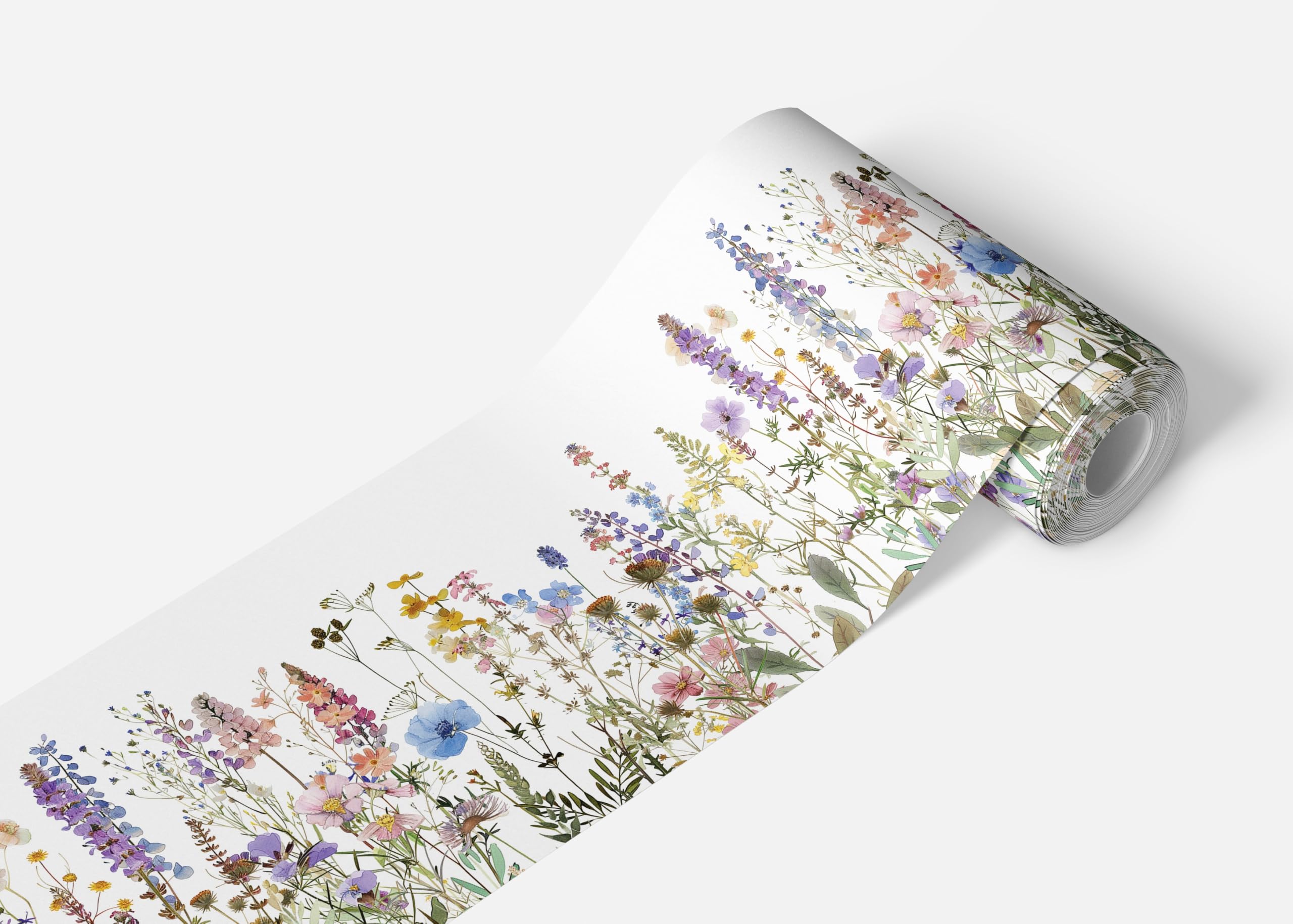 AG Design Selbstklebende Bordüre Wildblumen, AWB 8484 | Wasserfest Dekoration für Wände, Möbel, Tapeten, Wandverkleidungen und Türen, Folie | Breite 500 cm x Höhe 13.8 cm