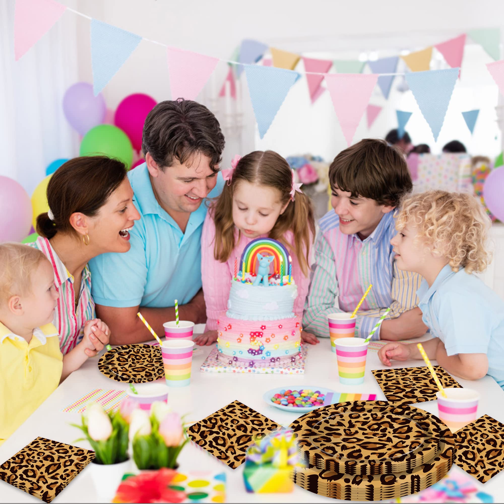 10 LEOPARD-Pappteller Für Mottoparty – Ca. 23 Cm, Perfekt Für Safari- & Dschungel-Partys