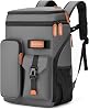 BAGPARKK Insulated Cooler Backpack,33 Cans Multifunctional Double Deck Leakproof Cooler Bag with Sternum Strap,Large Capacity Lightweight Travel Camping Beach Backpack