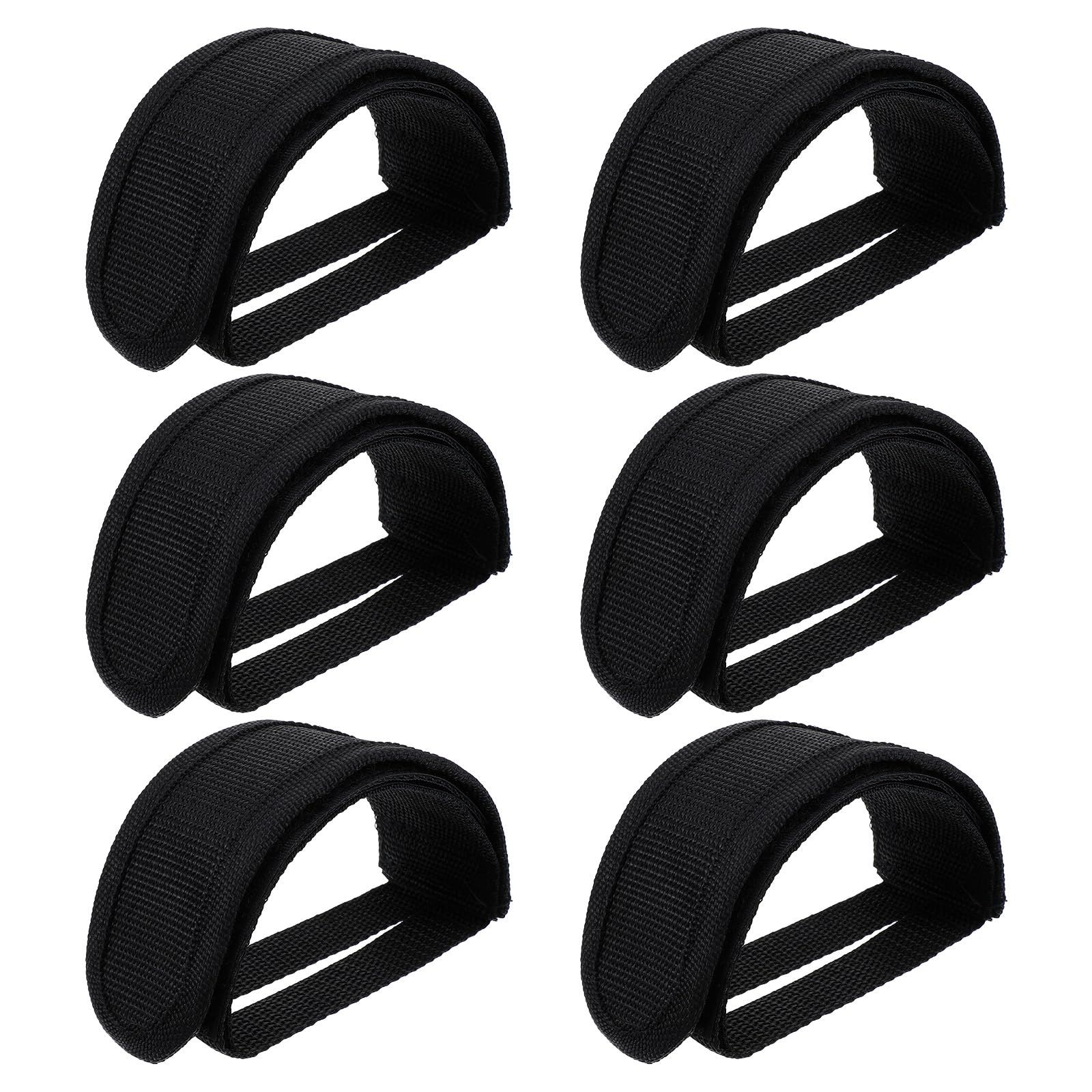 Guduling 6 Pcs Bike Pedal Straps,Adjustable Pedals Strap,Black Bicycle Pedals Strap,Anti-Slip Pedal Straps for Toddler Bike for Bikes Accessories for