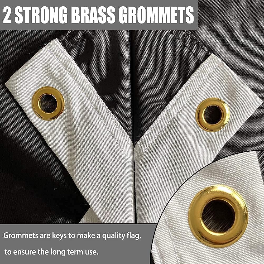 Double Sided Embroidered Pow Flag 3x5 Outdoor- Heavy Duty Polyester 2ply You are Not Forgotten Prisoner of War Pow Mia Flags Banner with 2 Brass Grommets,4 Rows Stitched